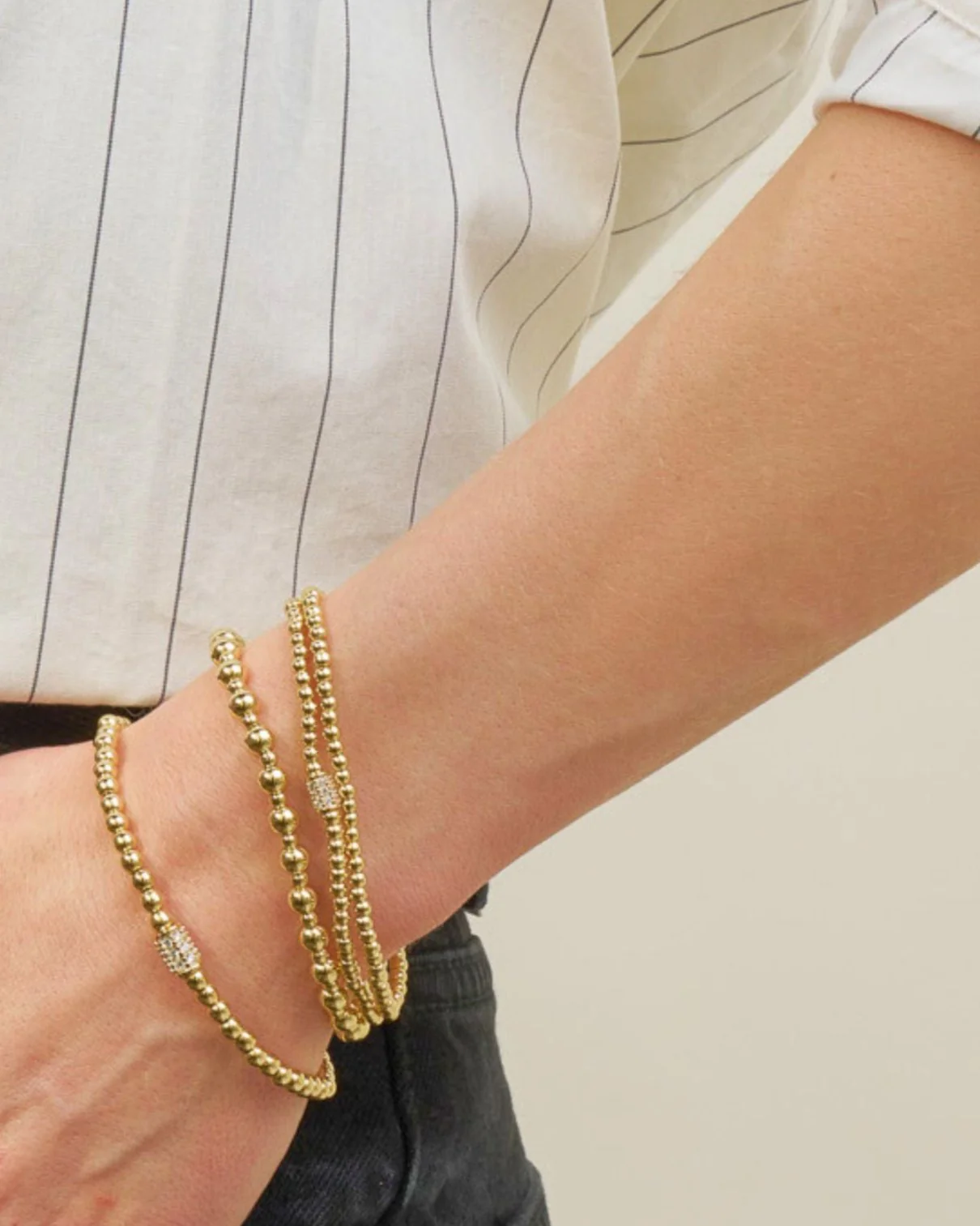 All Day 3mm Beaded Stretch Bracelet Set - Image 3