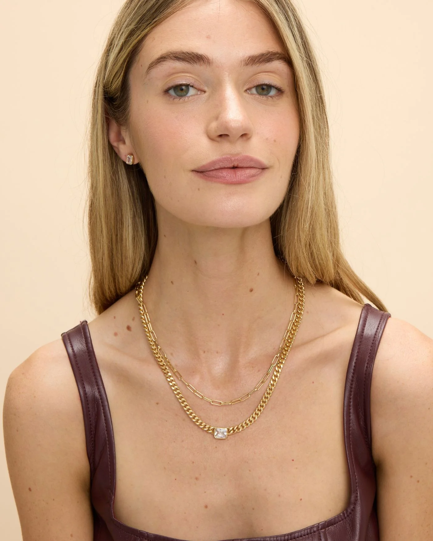 Bezel Set Essential Stud Earrings - Image 3