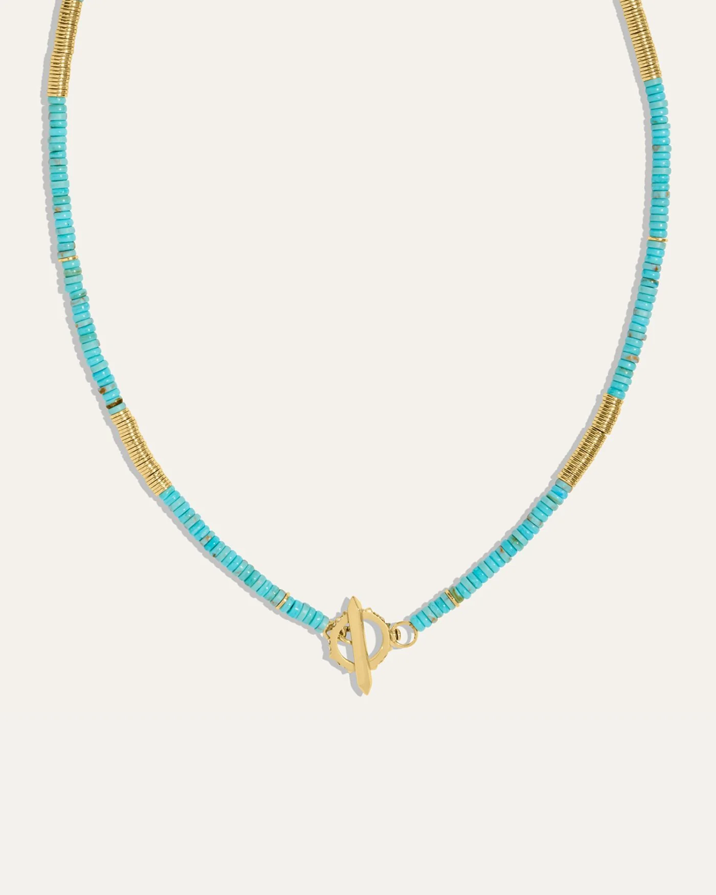 Beaded Turquoise Toggle Necklace