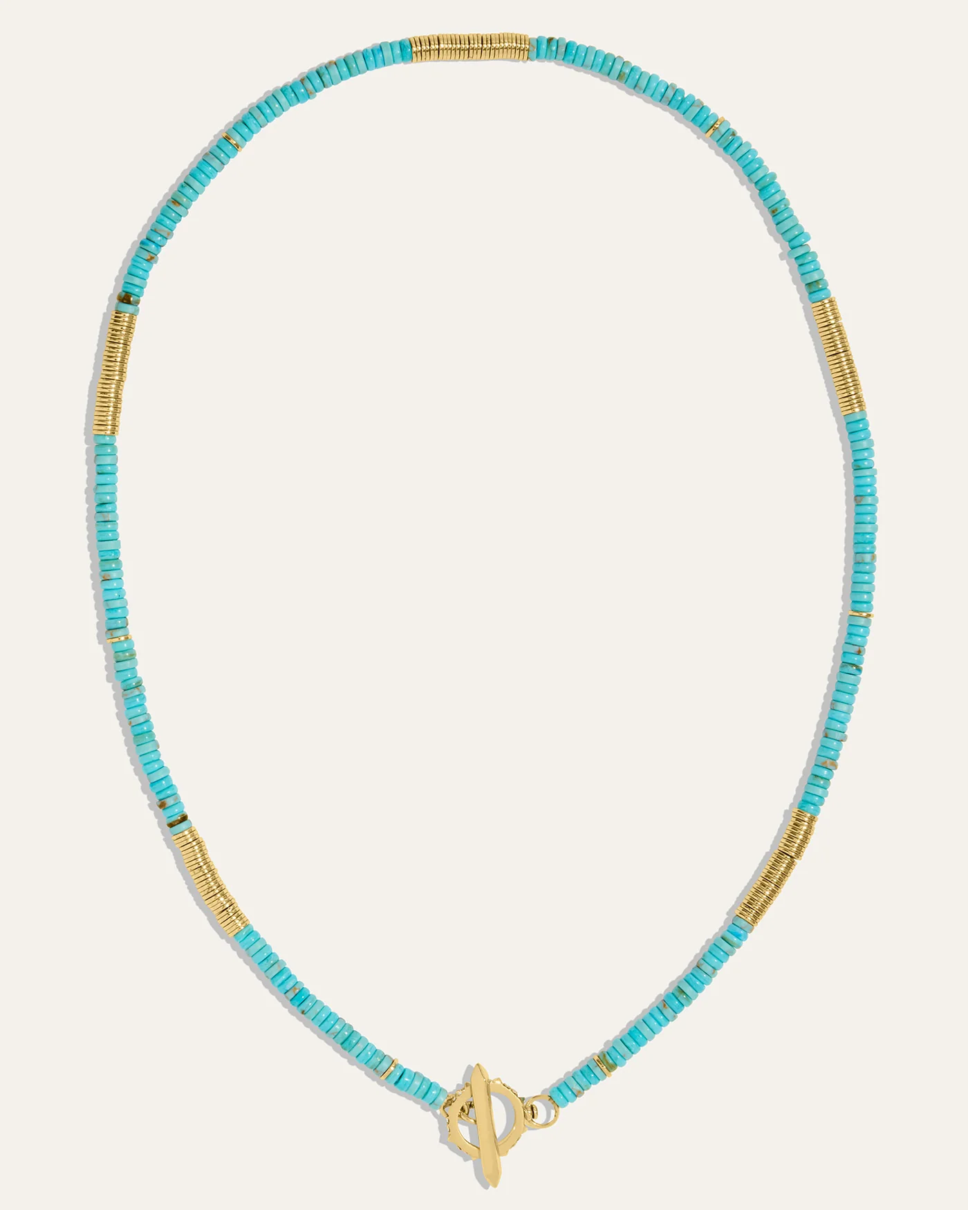 Beaded Turquoise Toggle Necklace - Image 4