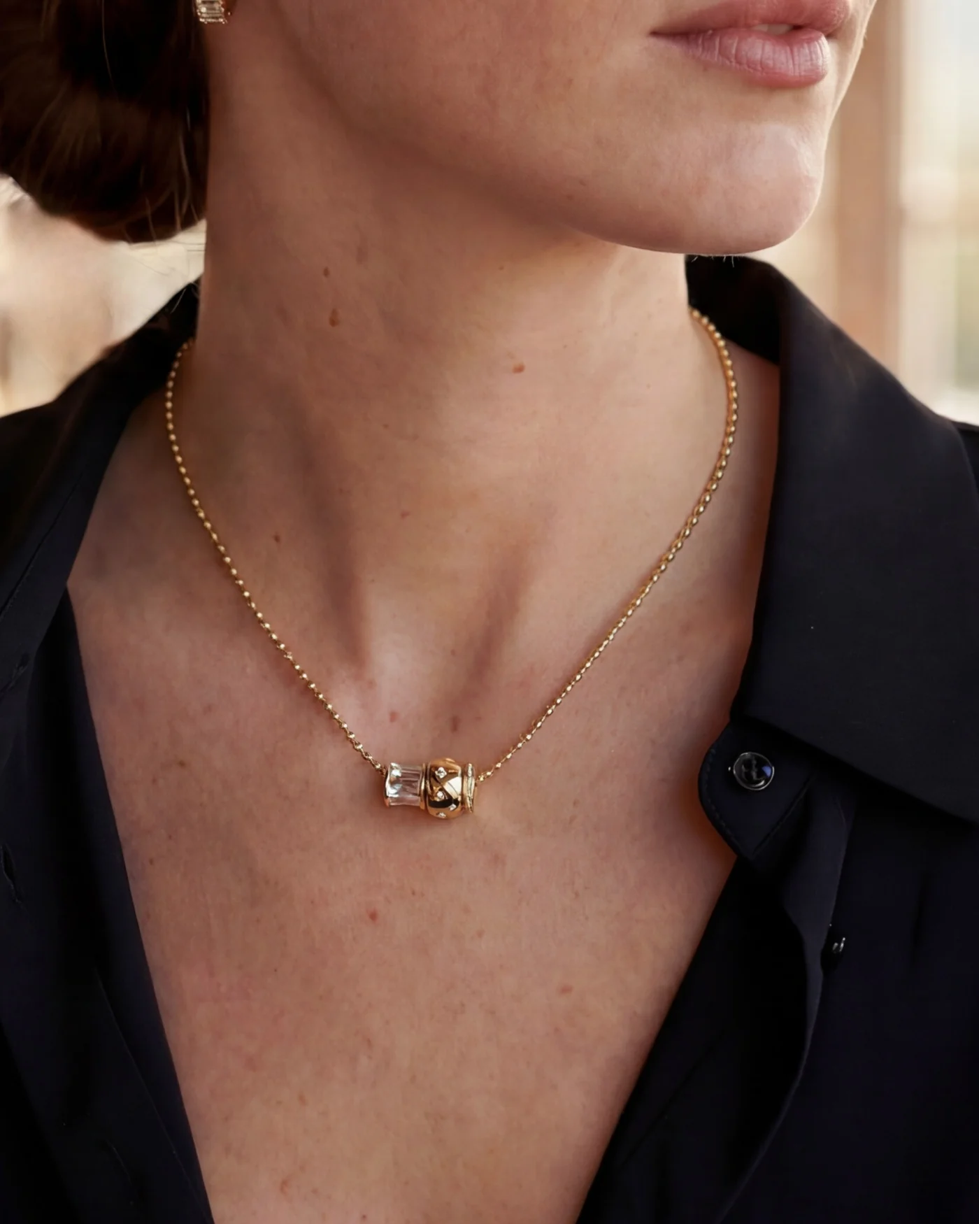 Delicate Rondelle Necklace - Image 4