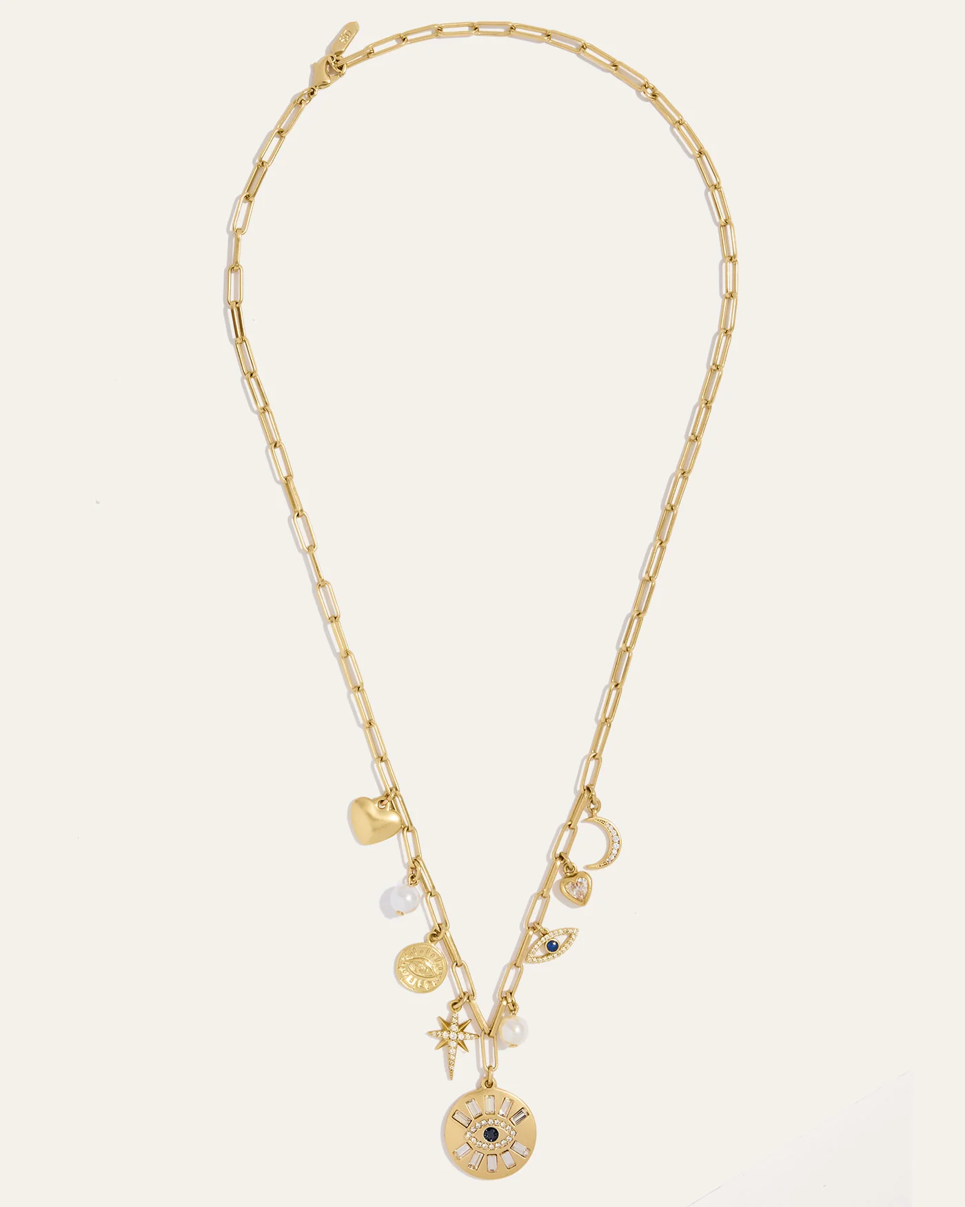 Evil Eye Mixed Charm Necklace - Image 5