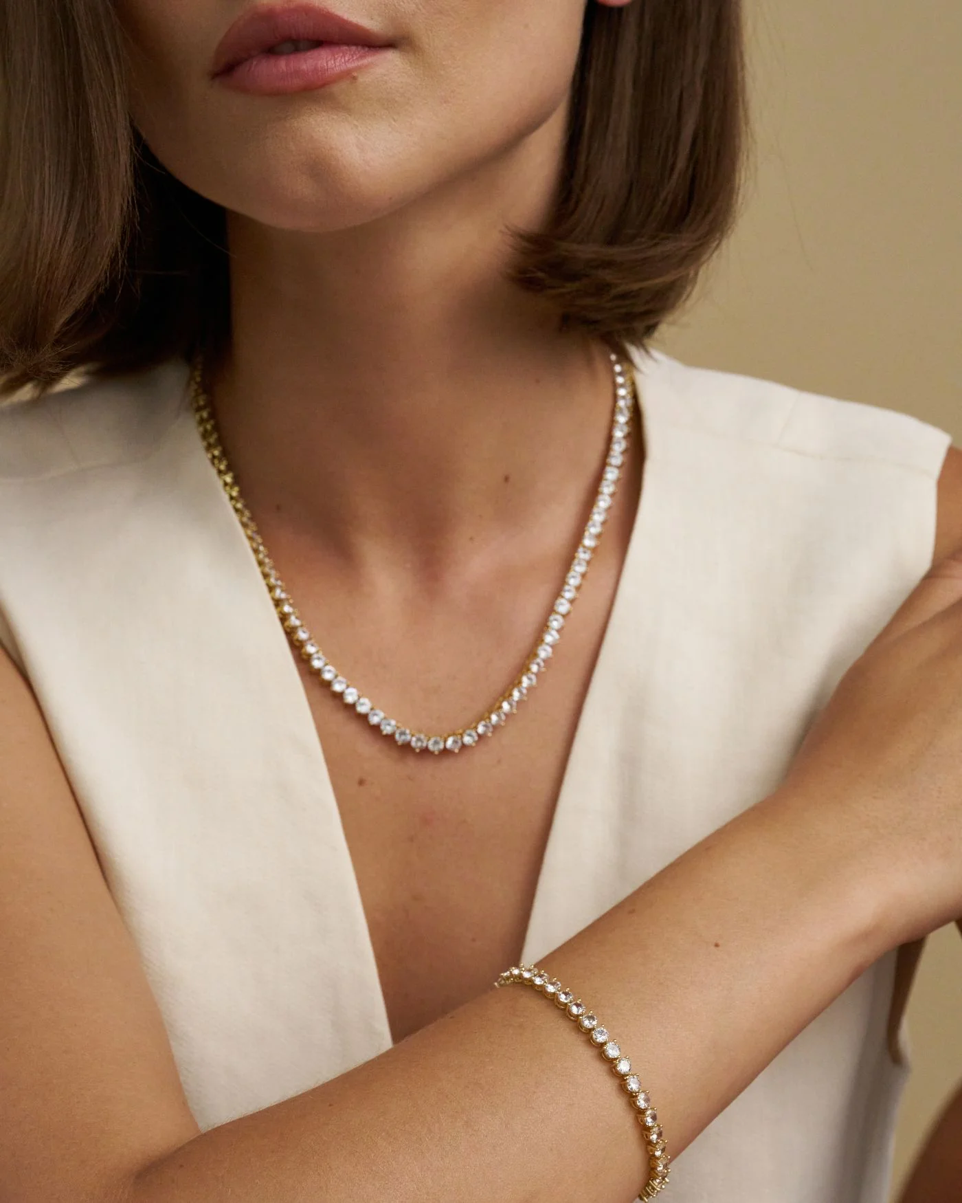 Inhertiance Tennis Necklace | Gold - Image 3