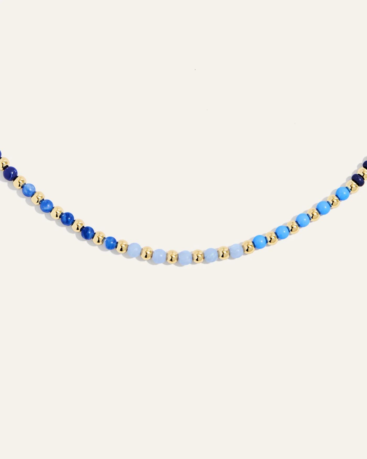 Kate Gemstone Necklace in Blue - Image 3