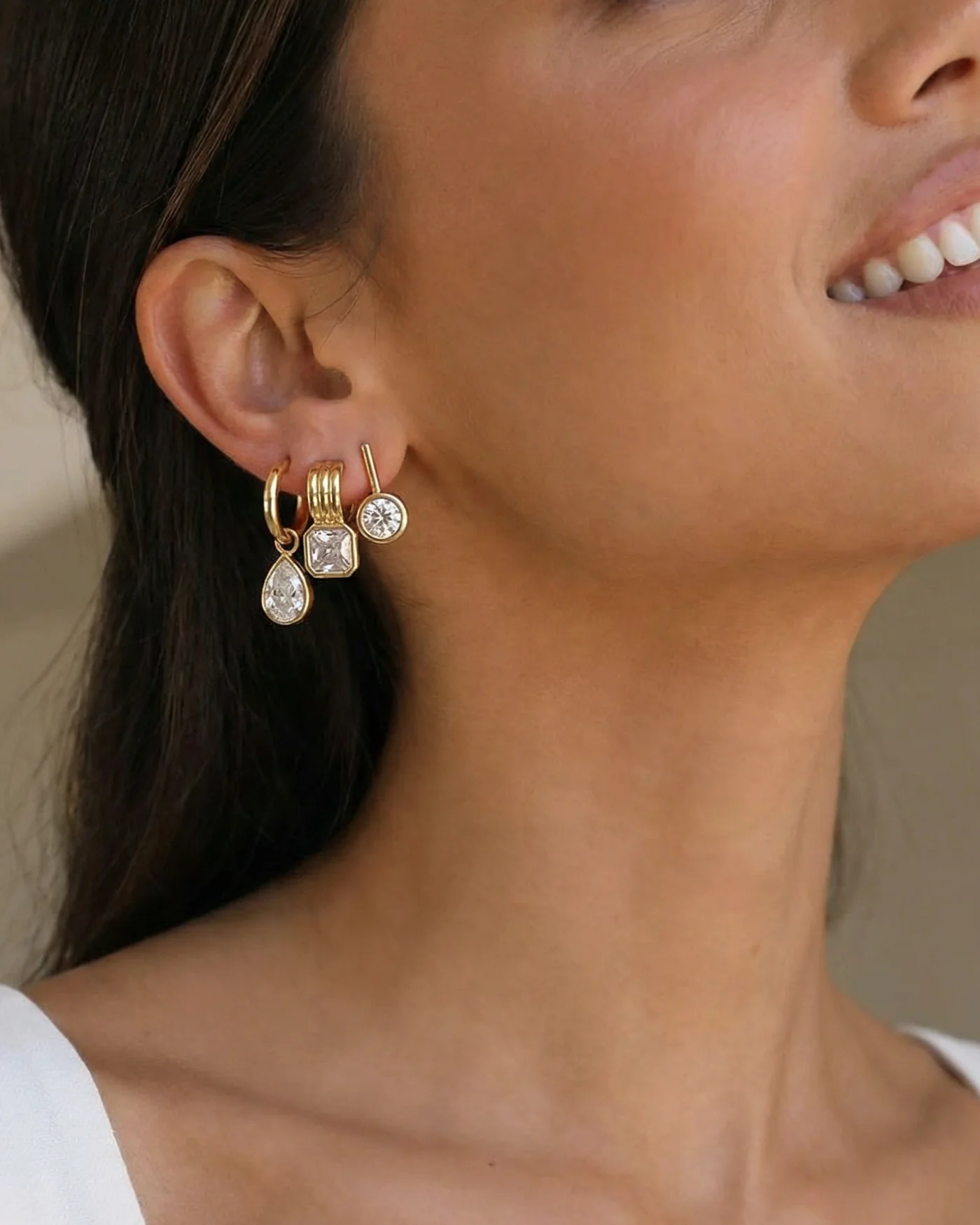 Marlo Earrings in Diamonds - Image 3