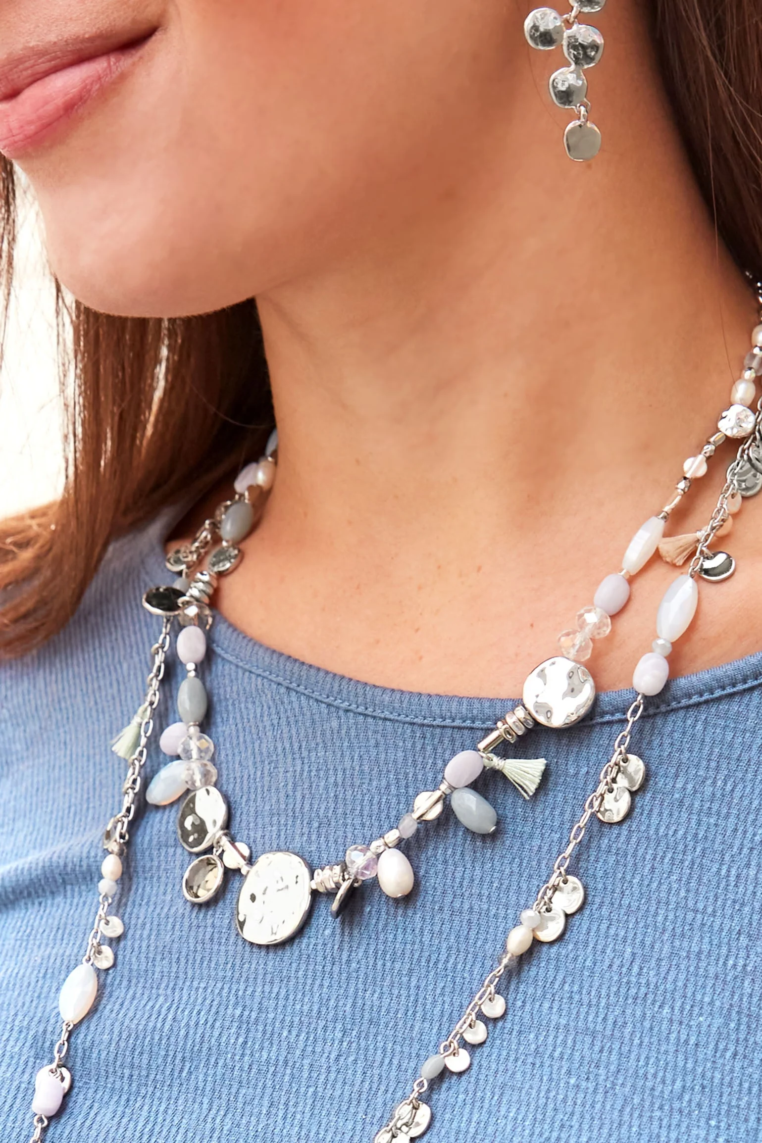 Metal Bubbles Mini Statement Necklace - Image 2