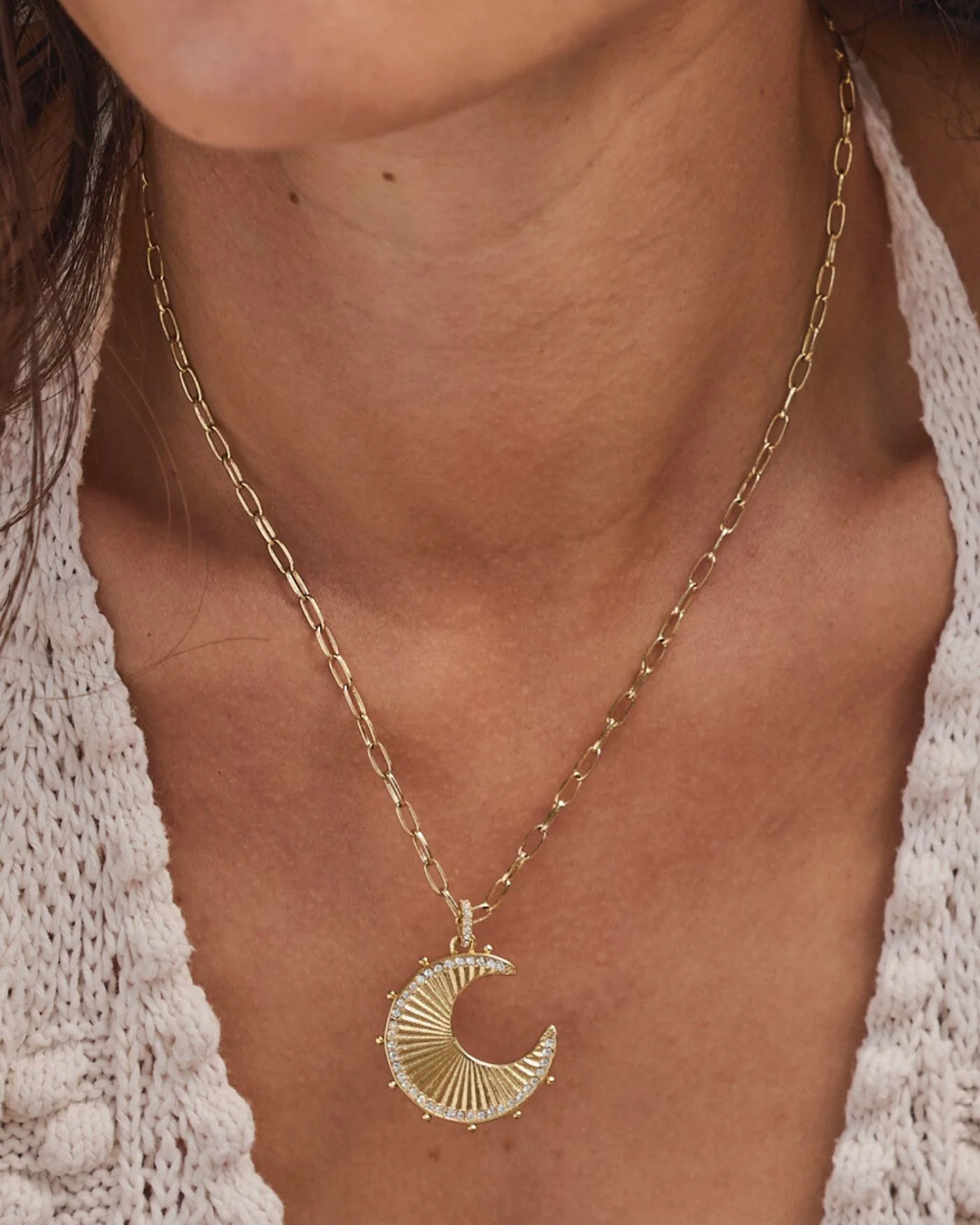 Moon Phases Reversible Charm Necklace - Image 4