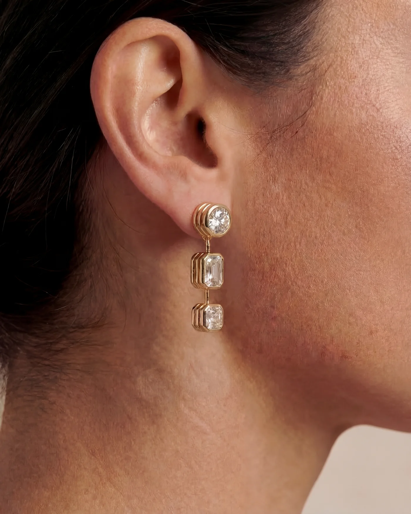 Naomie Convertible Earrings in Diamond - Image 4