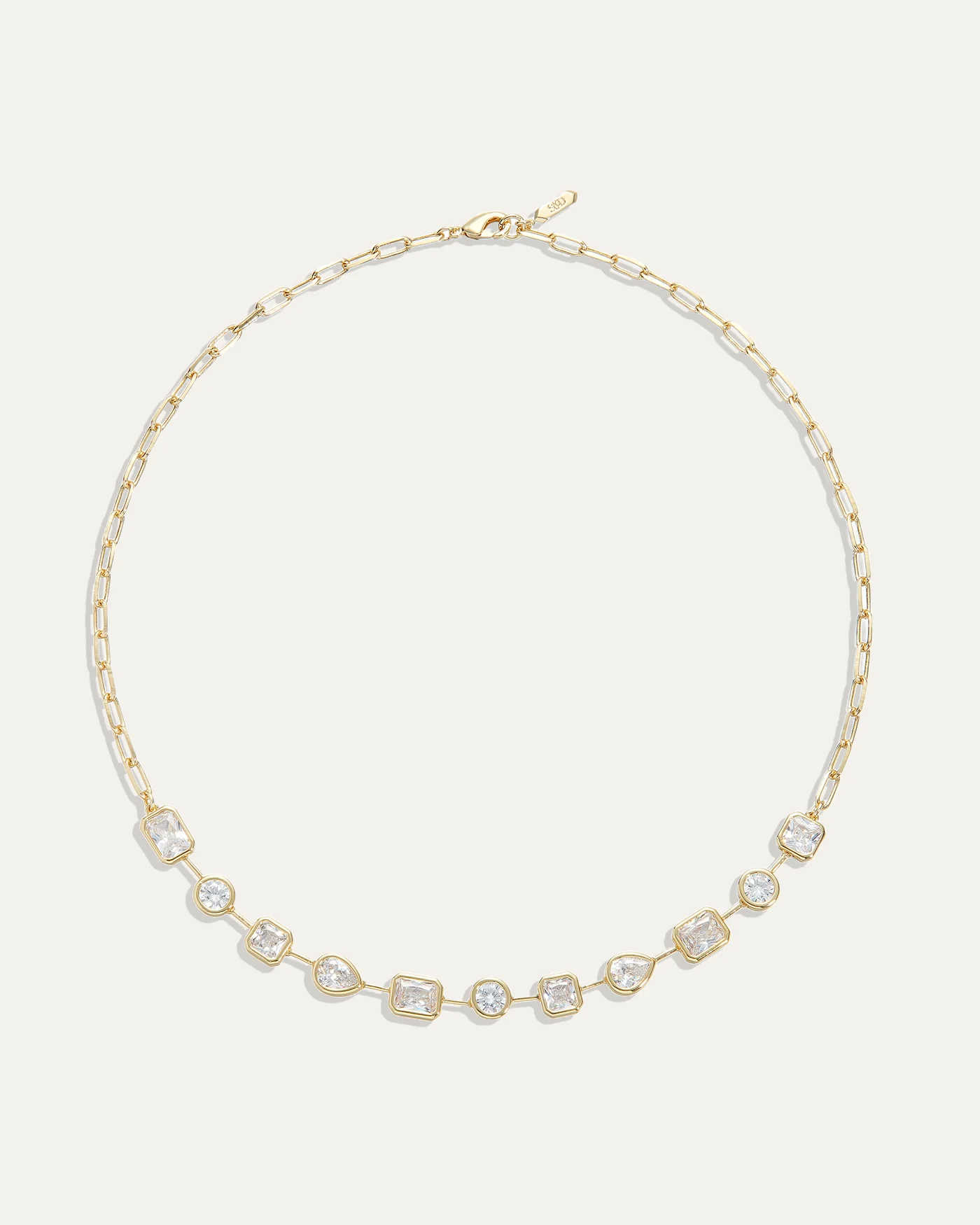 Naomie Paperclip Tennis Necklace - Image 2