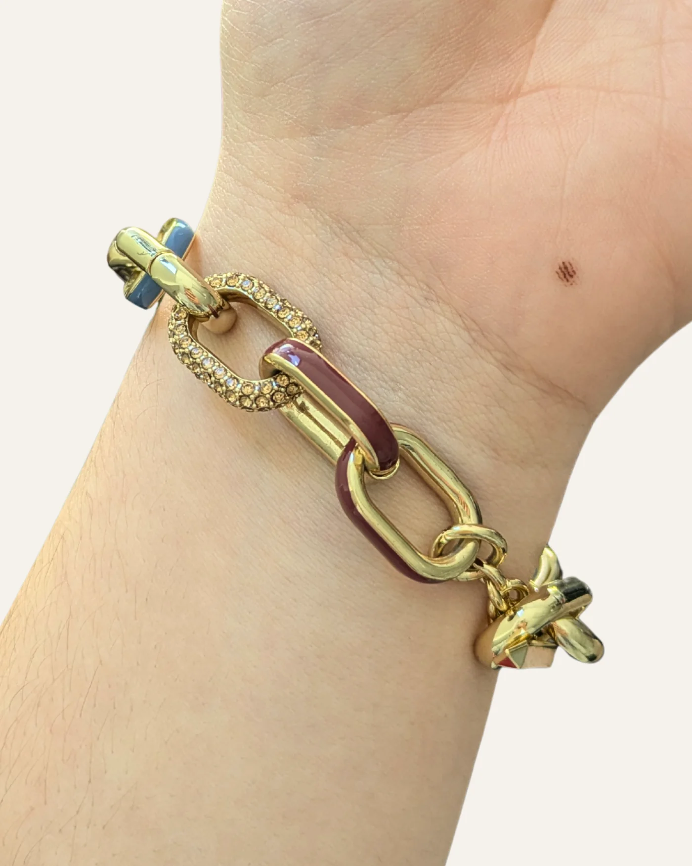 Pave Enamel Toggle Bracelet - Image 2