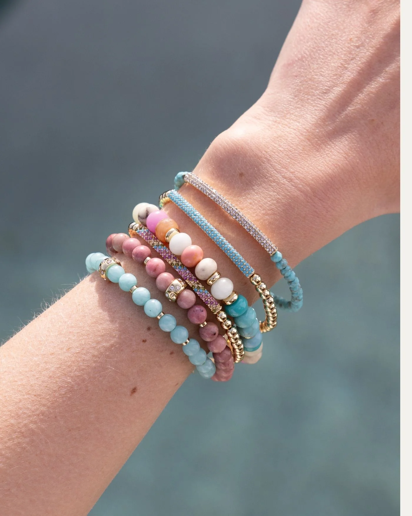 Power Stone Stretch Bracelet | Amazonite - Image 4