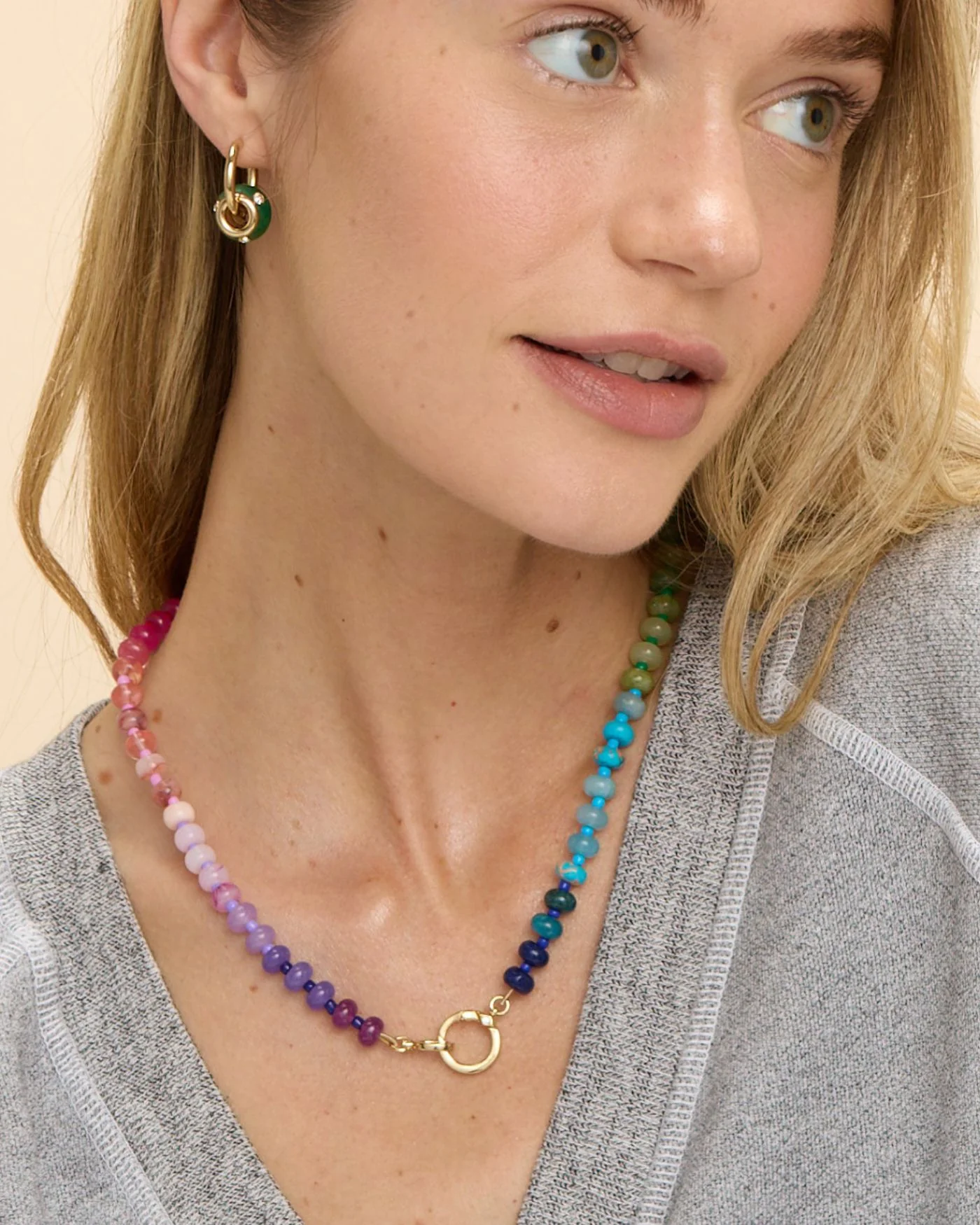 Rainbow Beaded Candy Necklace - Image 5