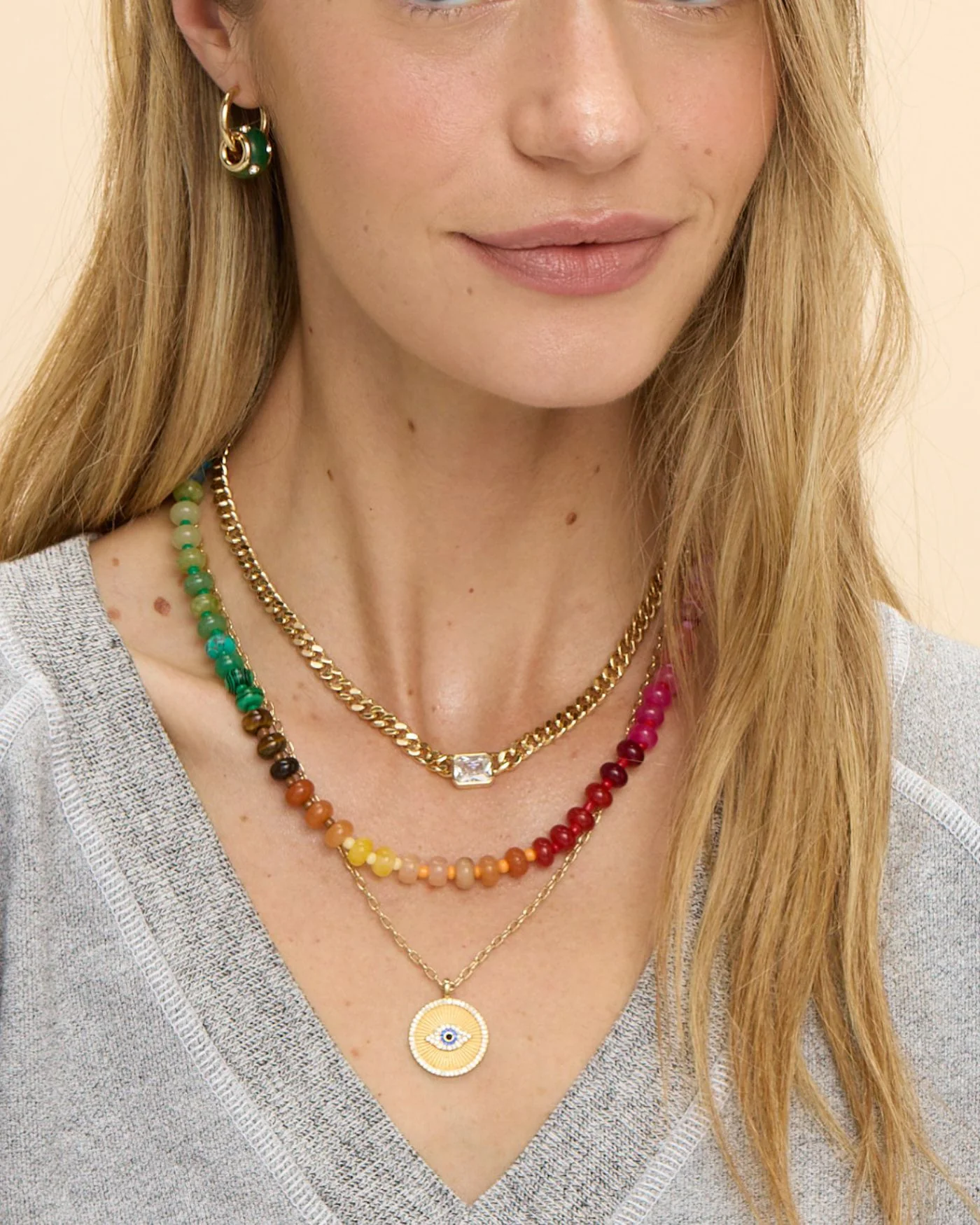 Rainbow Beaded Candy Necklace - Image 6