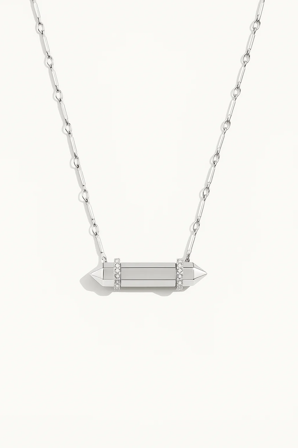 Rebel Mini Pendant Necklace | Silver