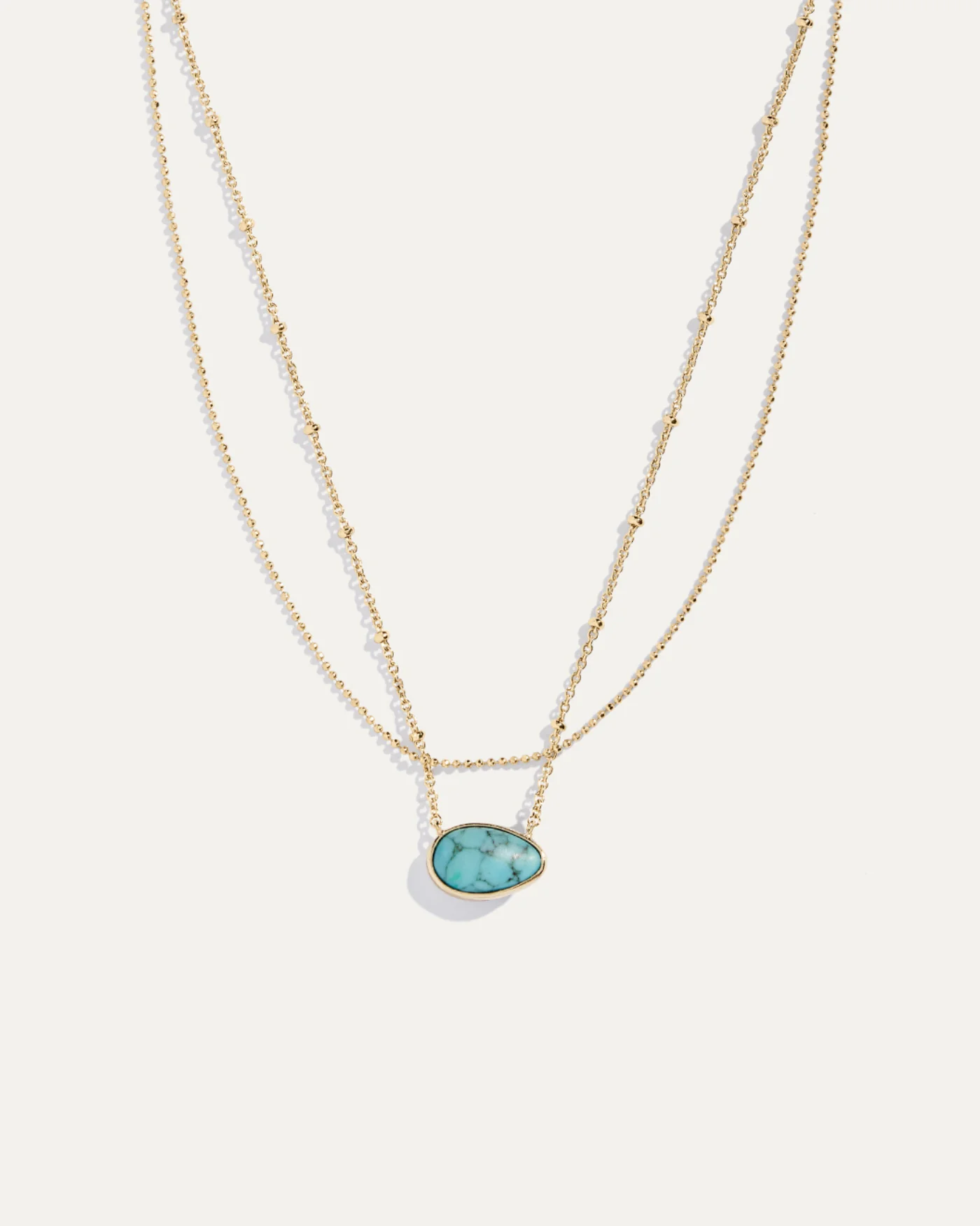 Reversible Look of Layered Necklace in Lapis and Turquoise