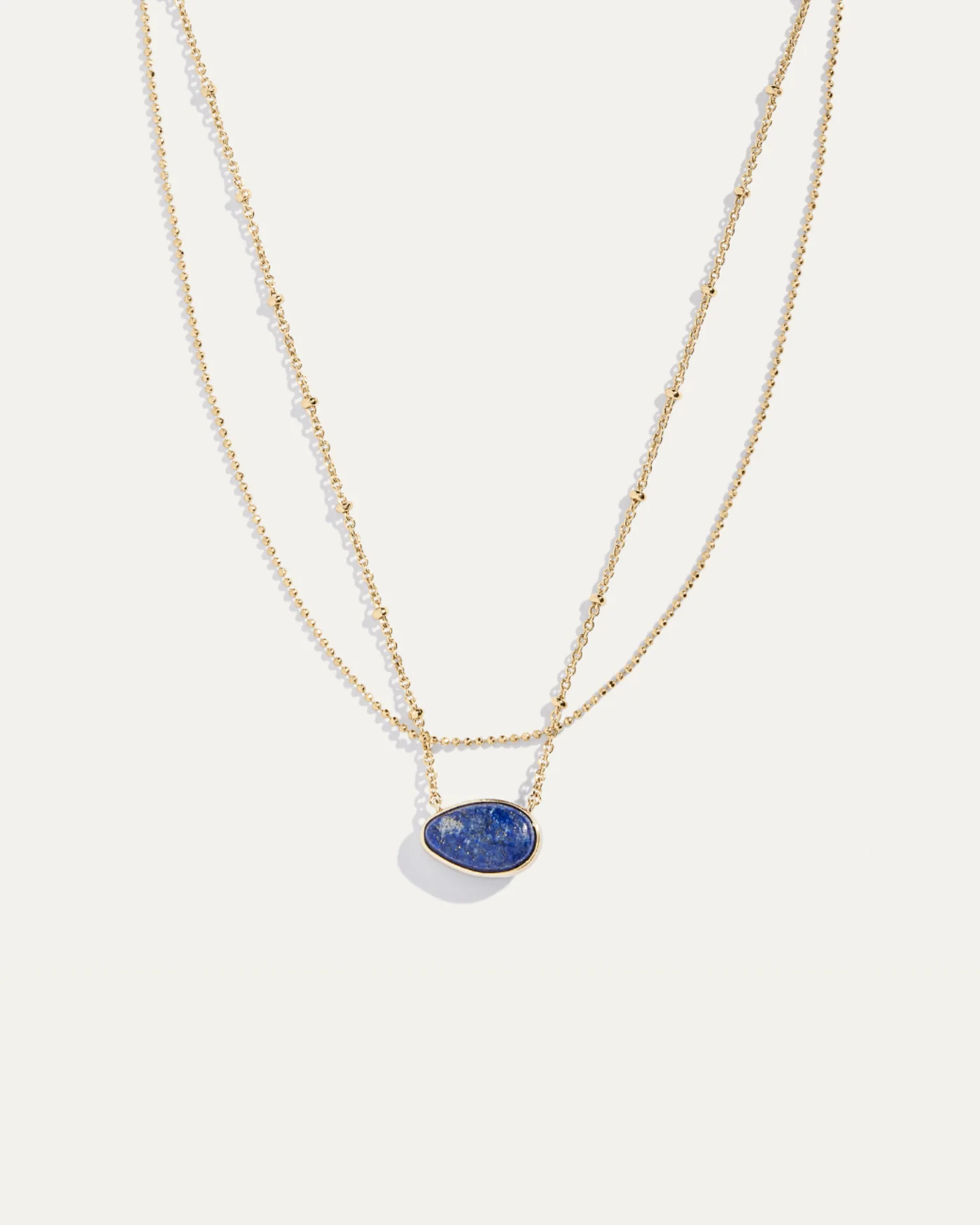 Reversible Look of Layered Necklace in Lapis and Turquoise - Image 2