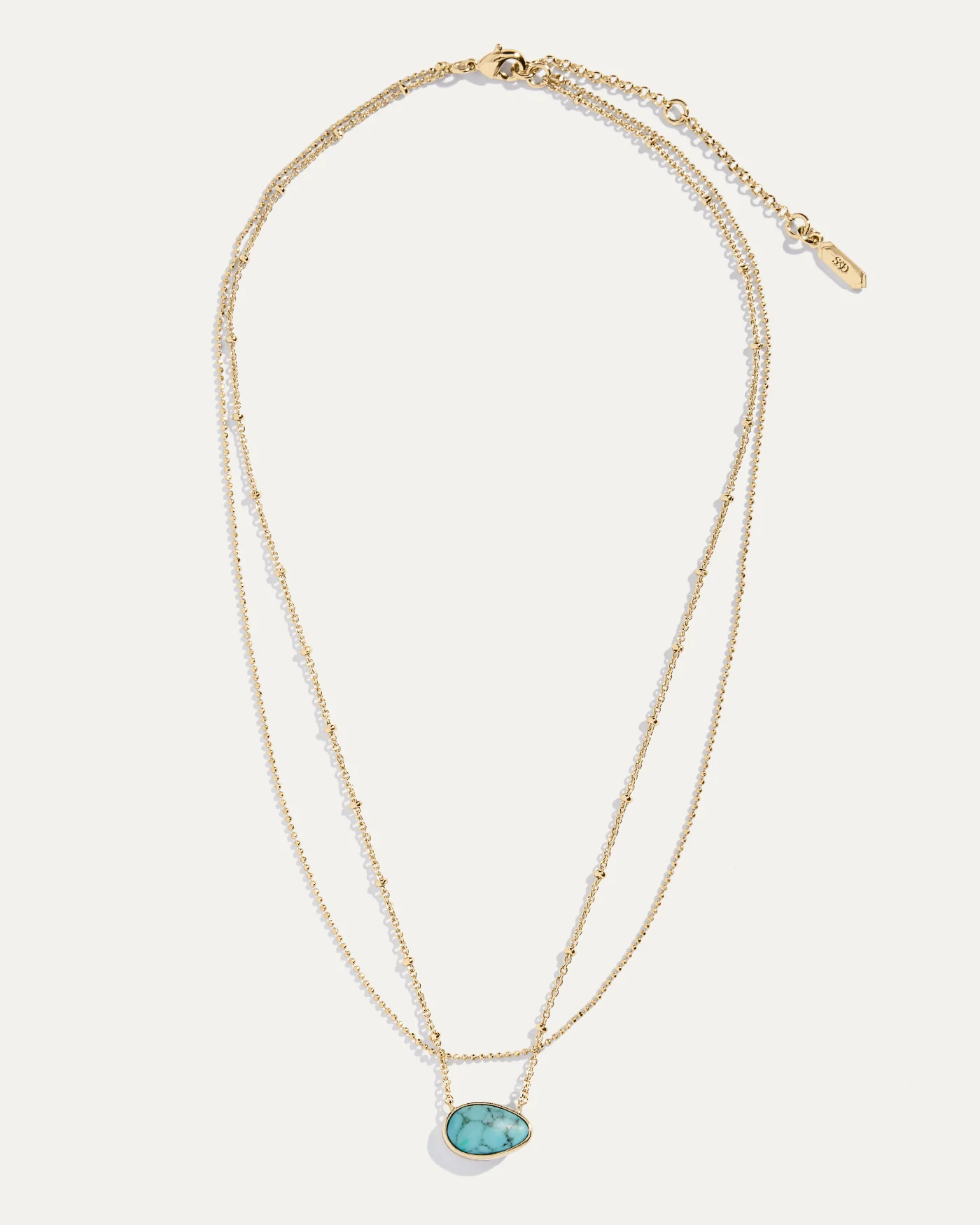Reversible Look of Layered Necklace in Lapis and Turquoise - Image 5