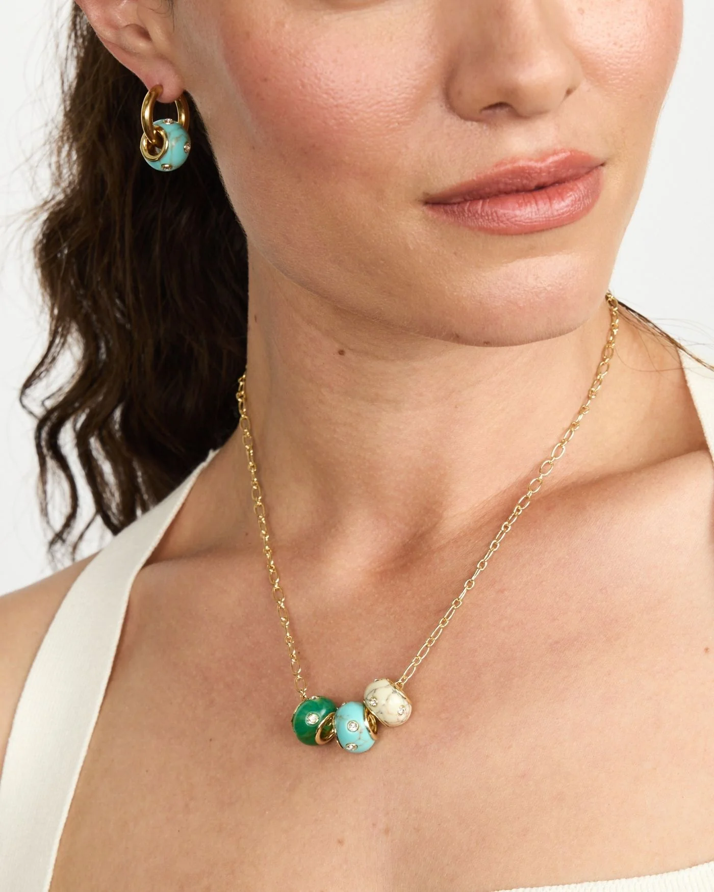 Rondelle Trio Adjustable Necklace - Image 3