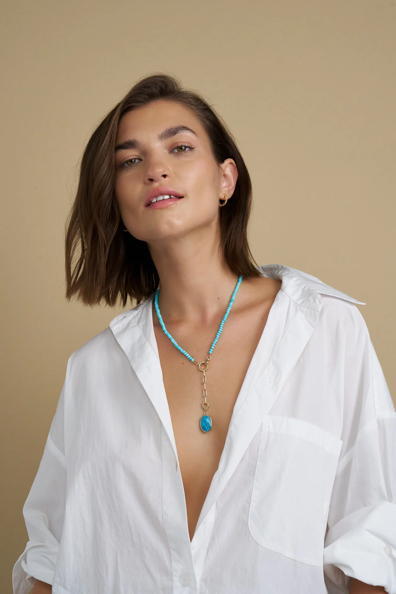Tatum Turquoise Charm |Silver - Image 2