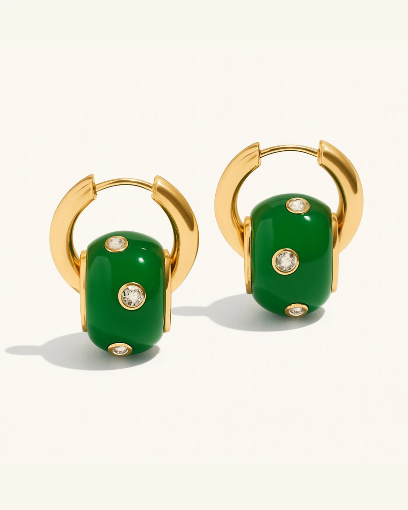 Convertible Rondelle Huggie Earrings - Image 3