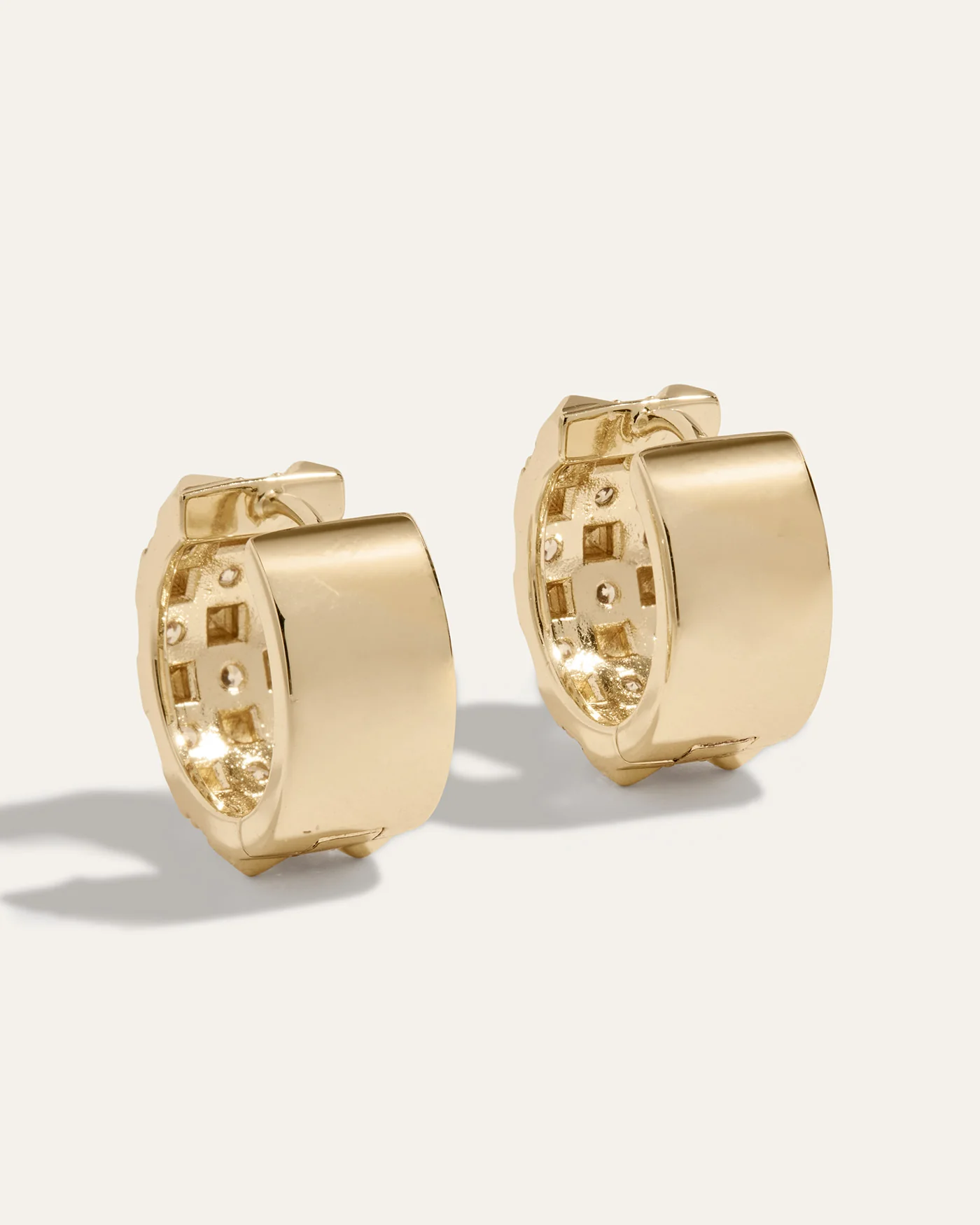 Vivienne Hinged Huggie Earrings - Image 3
